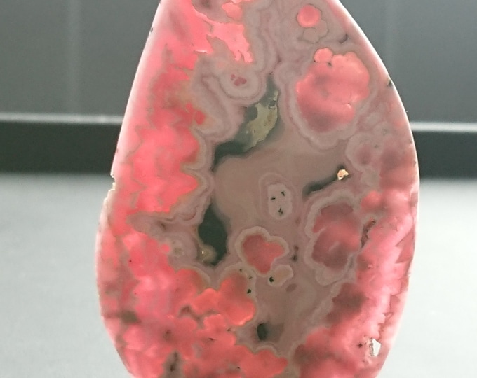 Rhodochrosite slice with manganese 36 grams - Rhodochrosite slab Argentina