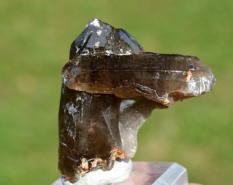 Spessartine Garnet & Smoky Quartz 51 grams - Wushan Spessartine Mine, Tongbei, Yunxiao Co., Zhangzhou, Fujian, China