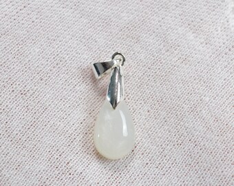 Pierre de lune blanche 9.8 carats - pendentif cabochon pierre naturelle - Tanzanie / FV18