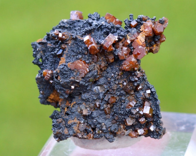 Vanadinite & goethite 30 grams - Taouz, Er Rachidia Province, Drâa-Tafilalet Region, Morocco