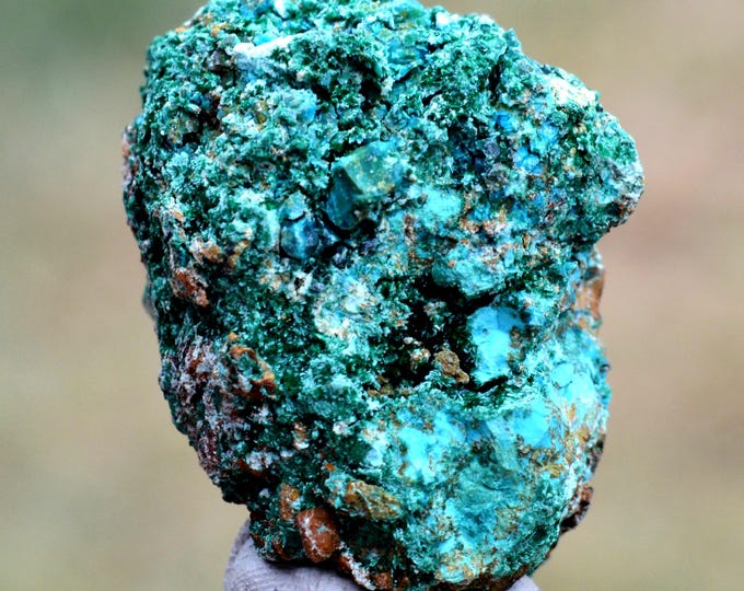 Malachite & Chrysocole 34 grams - Vallone stope, Cape Calamita Mine, Capoliveri, Livorno Province, Tuscany, Italy