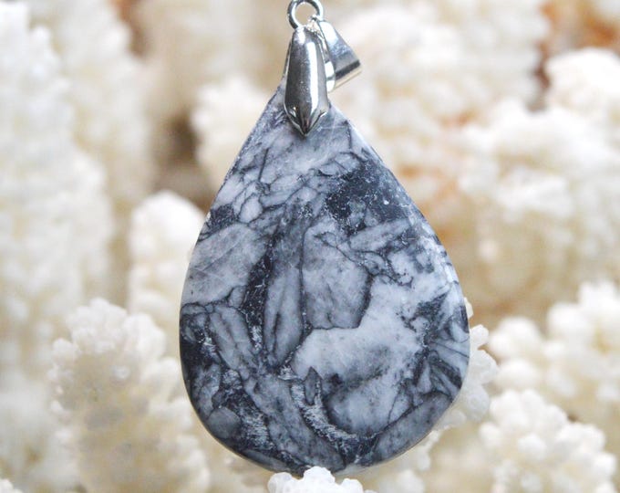 Pinolite 41 carat - natural stone cabochon pendant - Austria / FR99