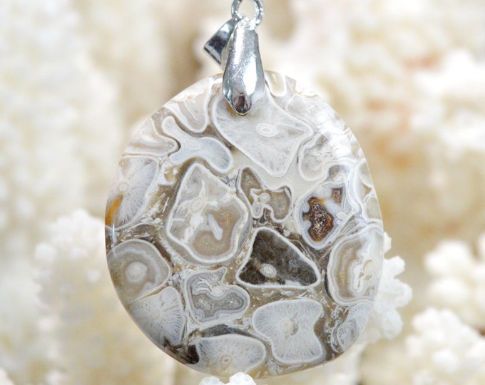 Agate 55 carats - pendentif cabochon pierre naturelle - Mexique // DO69