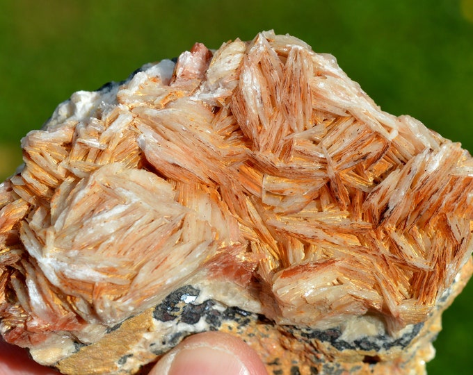 Crested Baryte Galena 442 grams - Les Dalles Mine, Mibladen mining district, Midelt Province, Drâa-Tafilalet Region, Morocco