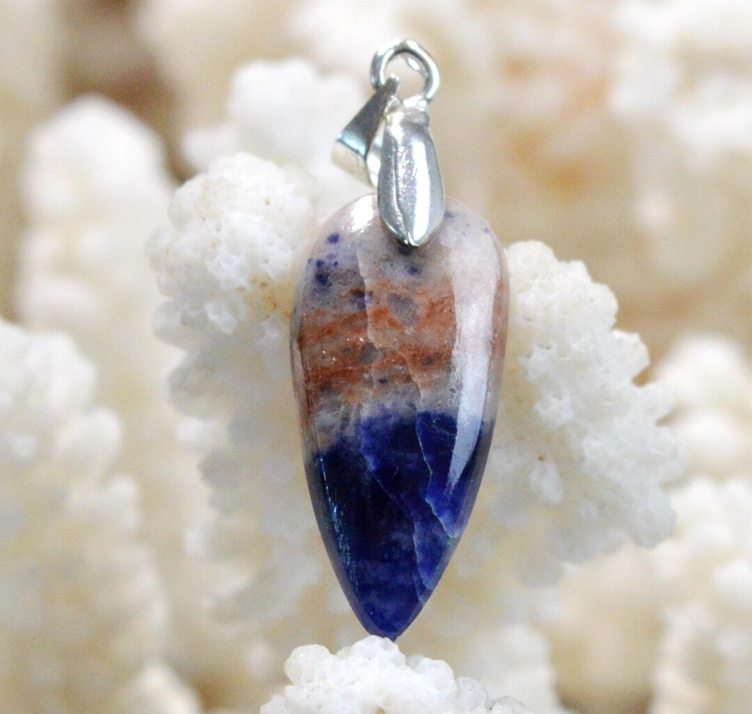 Sodalite 10 Carat Natural Stone Cabochon Pendant Namibia