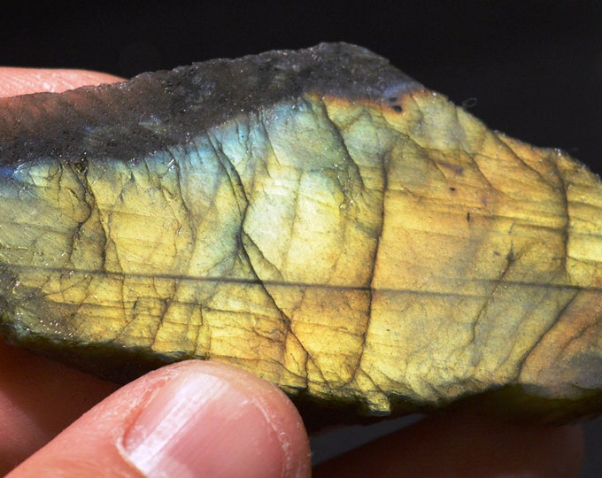 Slice - Labradorite 39 grams slice - Natural Labradorite slab - AAA - Madagascar