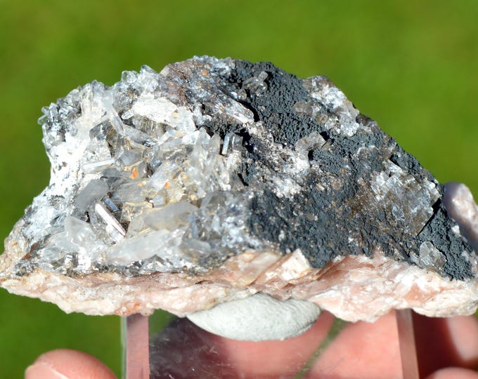Tabular baryte on baryte 99 grams - La Salette, Colombiès, Villefranche-de-Rouergue, Aveyron, Occitanie, France