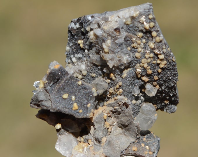Septaria & Ankerite "Diamond Quartz" Calcite 27 grams - Saint Aubert ravine septaria occurrence, Ribiers, Gap, Hautes-Alpes, France
