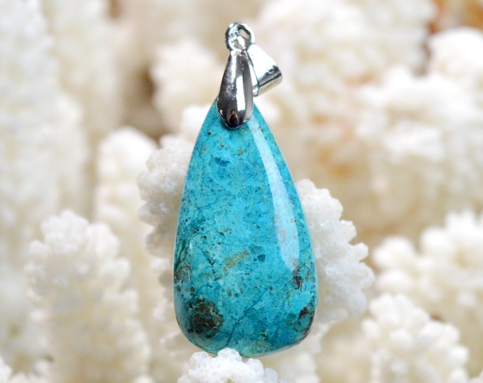 30 carat Shattuckite - natural stone cabochon pendant - Opuwo Rural, Kunene Region, Namibia / FI8