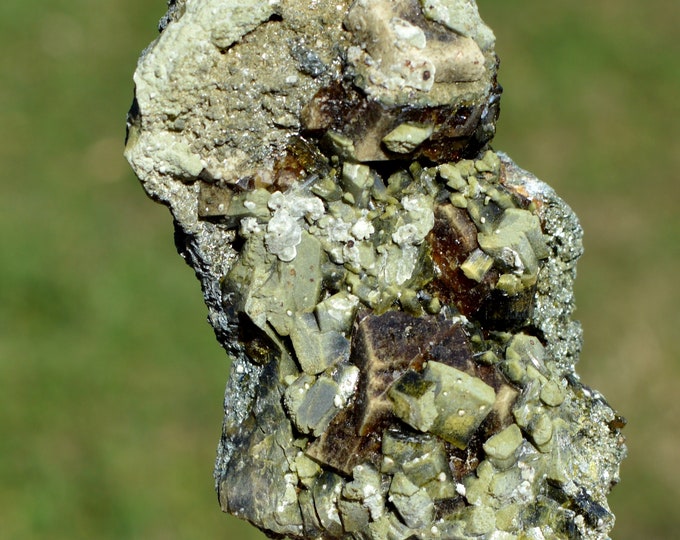 Grossular Garnet var. Hessonite & Clinochlore Epidote 133 grams - Koukouri diggings, Diakon, Bafoulabé Cercle, Kayes Region, Mali