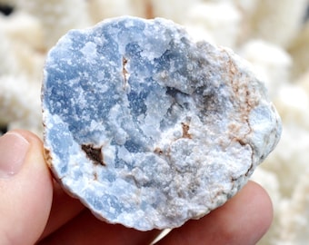 Half Angelite Nodule 89 grams - Remolinos salt mines, Remolinos, Zaragoza, Aragon, Spain