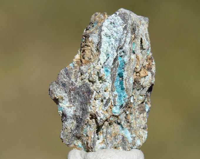 Rosasite & Aurichalcite 8 grams - Kamariza mines, Agios Konstantinos, Lavrion Mining District, Lavreotiki, East Attica, Attica, Greece