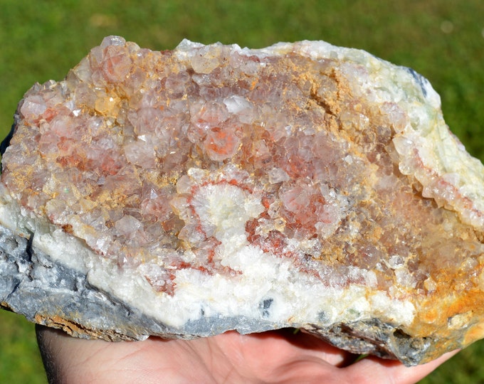 Hematoid Quartz & Fluorite 3300 grams - L'Argentolle, Saint-Prix, Saint-Léger-sous-Beuvray, Saône-et-Loire, France