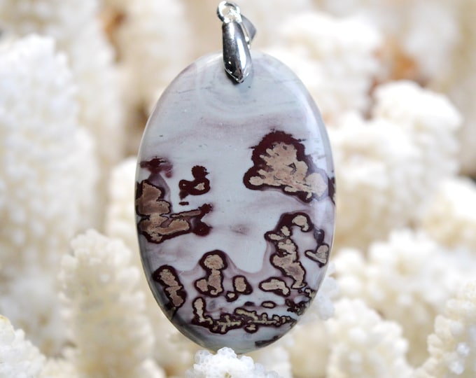 76 carat Coffee Bean Jasper - natural stone cabochon pendant - Africa / FM65