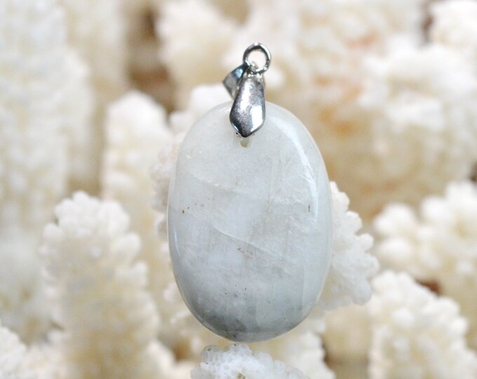 Pierre de lune 50 carats - pendentif cabochon pierre naturelle - Inde / FN5