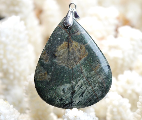 Pendentif Rubis Fuchsite 52 Carats - Cabochon Pierre Naturelle Inde - Neuf Avec étiquettes JM-IMPORT