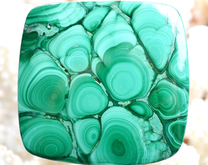 Malachite 262 carats - cabochon pierre naturelle - Congo // Ref Y94