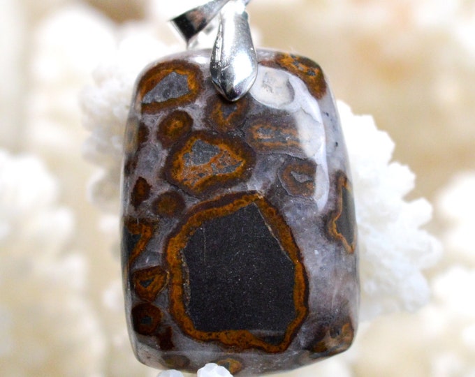 32 Carat Polka Dot Jasper - Natural Gemstone Cabochon Pendant - Australia // BF36