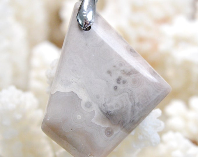 Agate 52 carats - pendentif cabochon pierre naturelle - Mexique // BT28