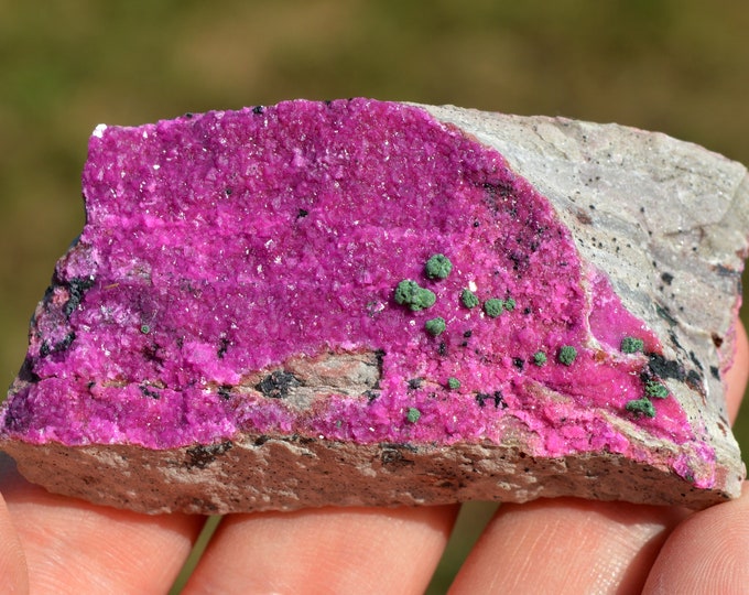 Cobaltocalcite & Malachite - 112 grams - Mashamba West Mine, Kolwezi mining district, Lualaba, DR Congo