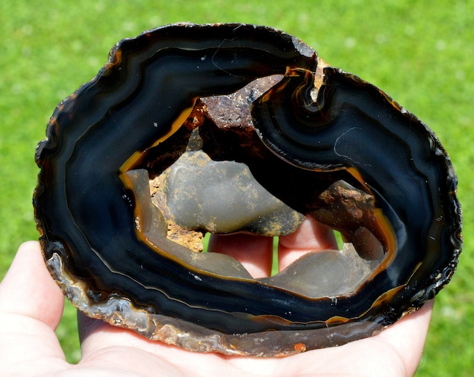 Slice - Agate 13 cm - 418 grams - Rio Grande do Sul, Brazil