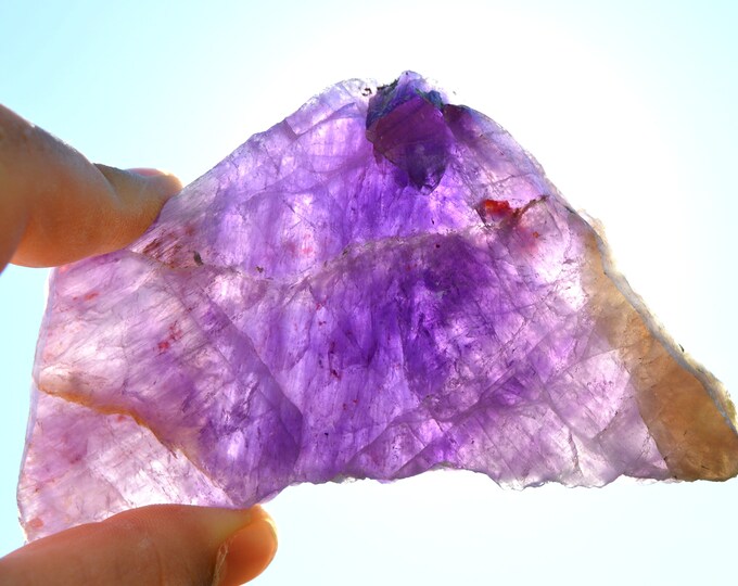 Slice - Amethyst - 1 polished side - 152 grams - Brazil