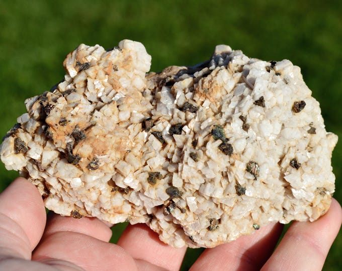 Dolomite & chalcopyrite 504 grams - Dreislar Mine, Dreislar, Winterberg, Sauerland, North Rhine-Westphalia, Germany