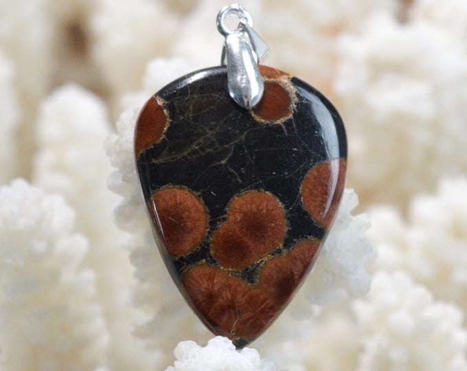 23-carat Peanut Obsidian - Natural Stone Cabochon Pendant - Mexico / FW48