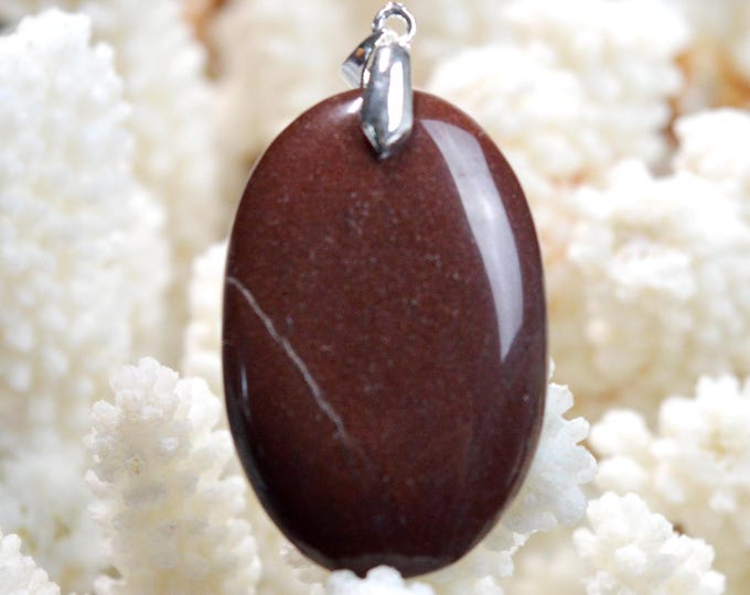 65 Carat Red Jasper - Natural Gemstone Cabochon Pendant - USA / FP3