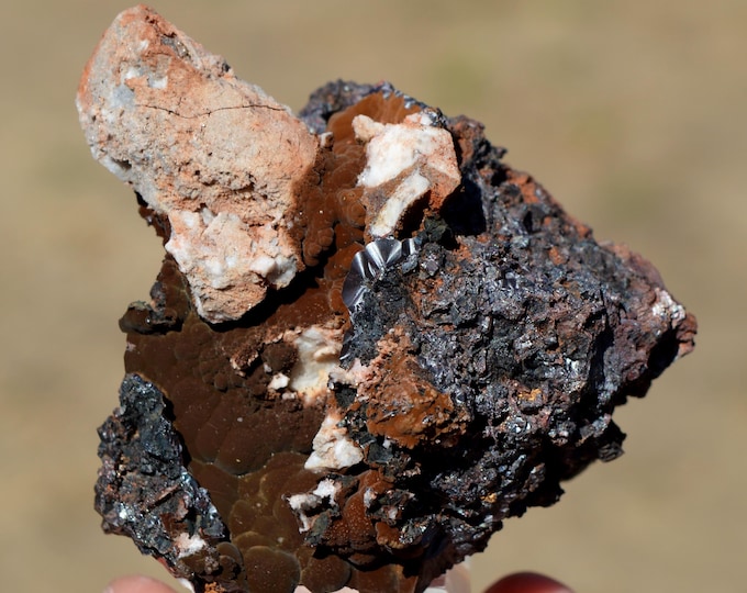 Goethite 268 grams - Mont-Roc Mine, Mont-Roc, Castres, Tarn, Occitanie, France