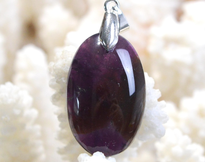 Améthyste 38 carats - pendentif cabochon pierre naturelle - Uruguay / FW99