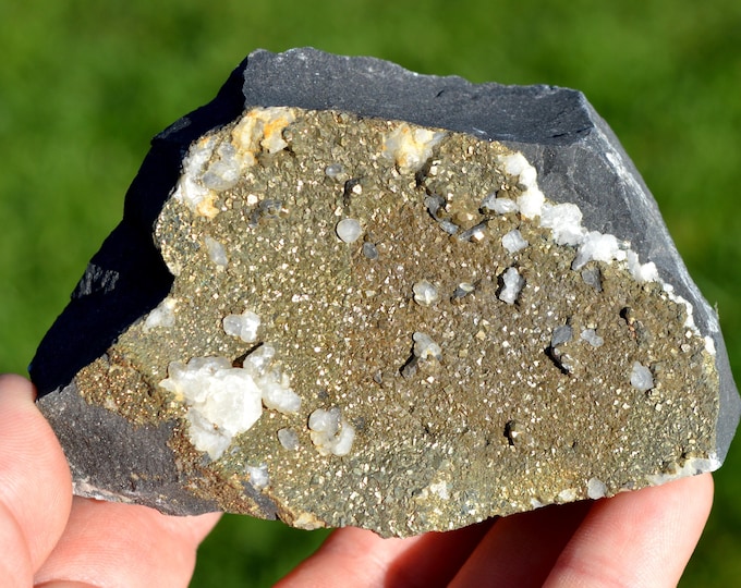 Pyrite & Calcite 456 grams - Holzen, Arnsberg, Hochsauerlandkreis, Arnsberg, North Rhine-Westphalia, Germany