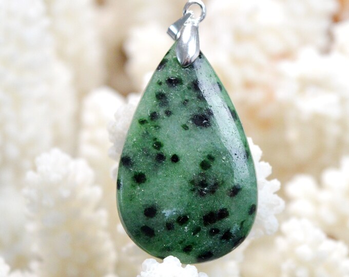 48 carat Zoisite - natural stone cabochon pendant - Tanzania // DQ55