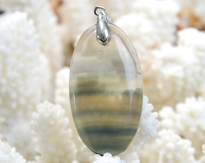 Fluorite 71 carats - pendentif cabochon pierre naturelle - Afghanistan / EP59