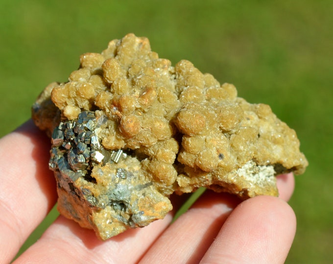 Siderite & Pyrite 104 grams - Turț Mine, Turț, Negrești-Oaș, Oaș Mountains, Satu Mare, Satu Mare County, Romania