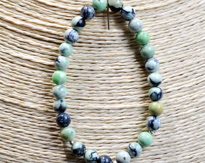 Bracelet - Variscite - 6 mm beads - 16 cm - Diameter 50 mm - USA