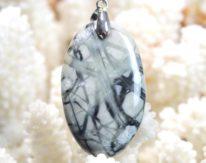 54-carat Picasso Jasper - natural stone cabochon pendant - Utah, USA / GA12