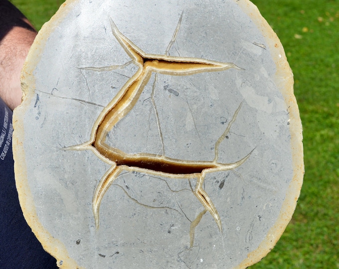 Septaria & Calcite 8550 grams - Wienerberger clay pits, Reet, Rumst, Antwerp, Flanders, Belgium