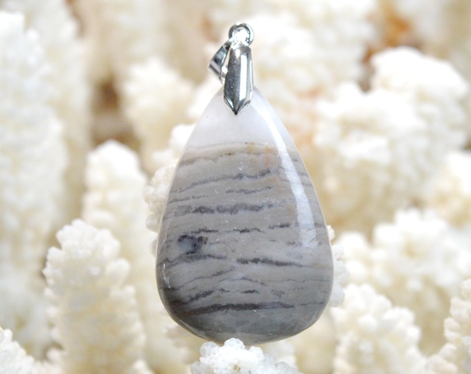 Agate 47 carats - pendentif cabochon pierre naturelle - Mexique / FE67