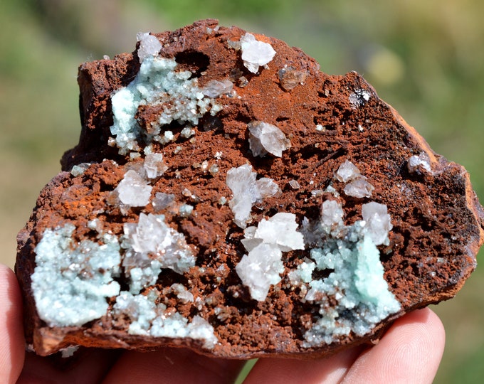 Hemimorphite and cuproadamite 297 grams - Ojuela Mine, Mapimí, Mapimí Municipality, Durango, Mexico