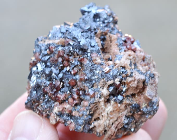 Garnet var. Andradite & Braunite 160 grams - N'Chwaning II Mine, Kuruman, Kalahari manganese field, Northern Cape, South Africa