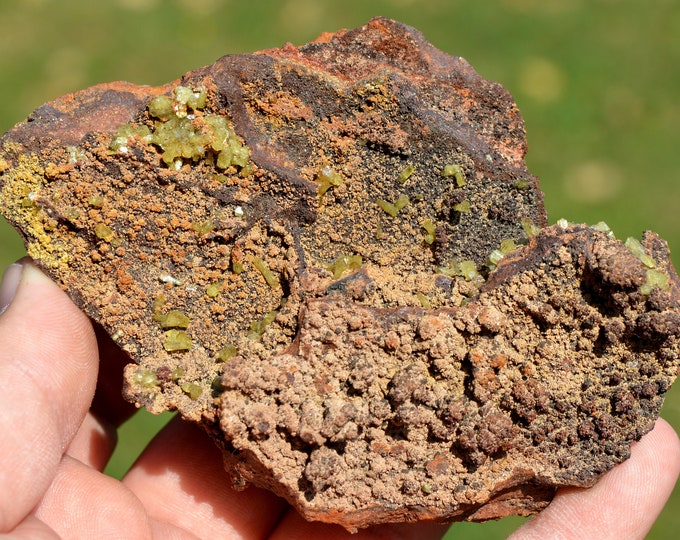 Adamite Conichalcite & Limonite 249 grams - Ojuela Mine, Mapimí, Mapimí Municipality, Durango, Mexico
