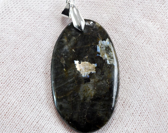 48-carat Larvikite - natural stone cabochon pendant - Norway / GC28