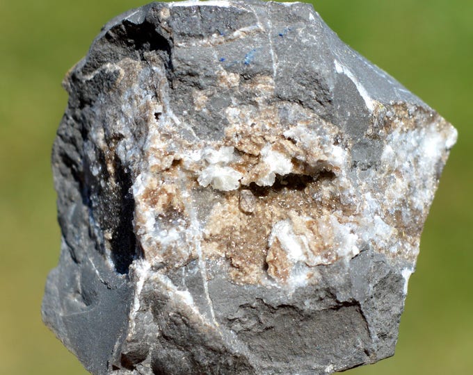 Septaria & "Diamond Quartz" 85 grams - Saint Aubert ravine septaria occurrence, Ribiers, Gap, Hautes-Alpes, France