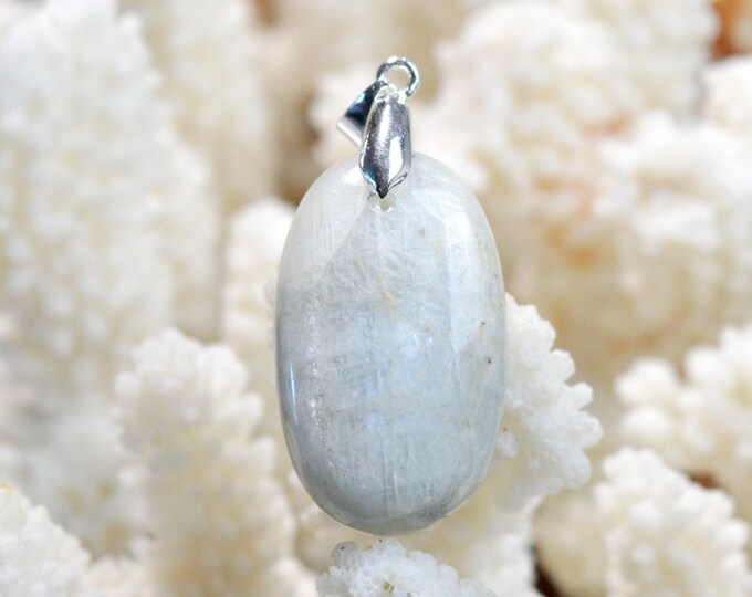 Pierre de lune 53 carats - pendentif cabochon pierre naturelle - Inde / FN3