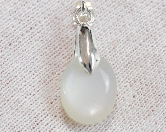 Pierre de lune blanche 10.3 carats - pendentif cabochon pierre naturelle - Tanzanie / FU80