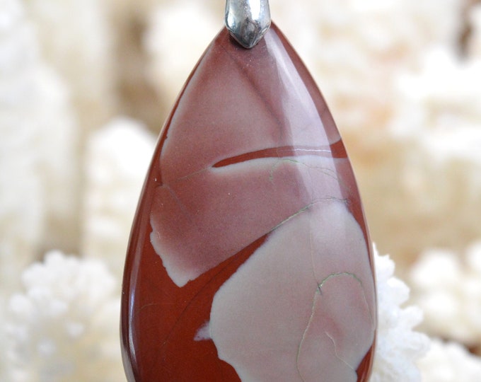Jaspe Noreena 52 carats - pendentif cabochon pierre naturelle - Australie // Ref A96