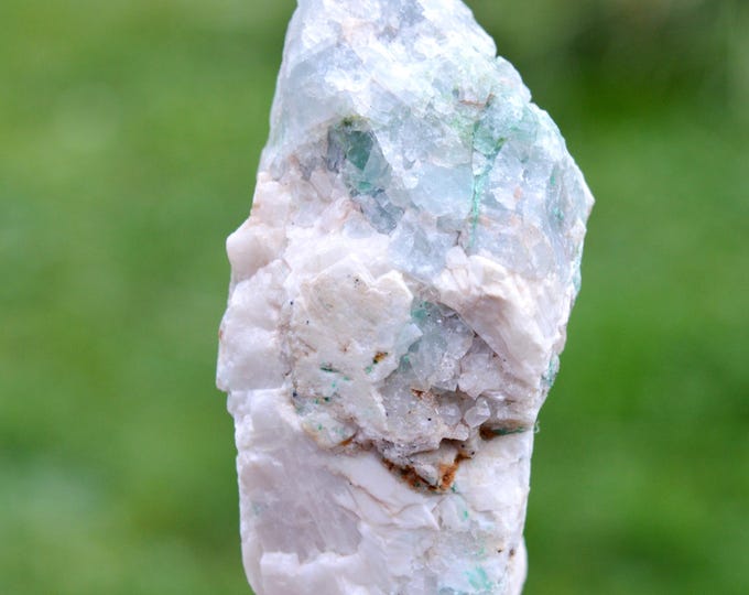 Malachite & Barite Quartz 236 grams - La Sanguinede mine, Montdardier, Le Vigan, Gard, Occitanie, France