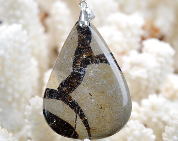 81 carat Septaria - natural stone cabochon pendant - Madagascar / GB56