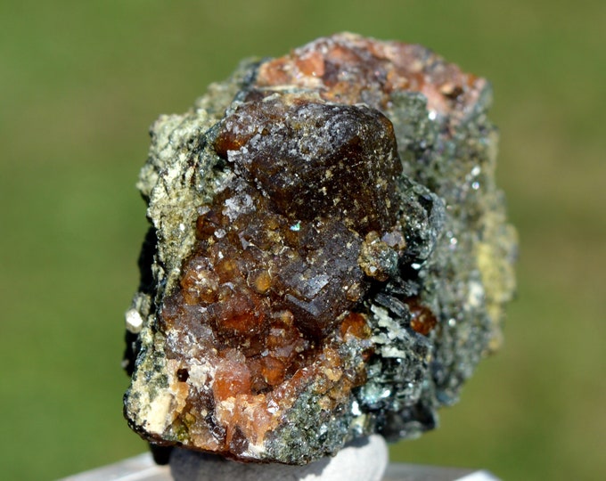 Grossular Garnet var. Hessonite & Clinochlore Epidote 106 grams - Koukouri diggings, Diakon, Bafoulabé Cercle, Kayes Region, Mali